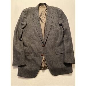 VINTAGE Tweed Ralph Lauren Nordstrom 42L Brown Blazer British Isles USA Union